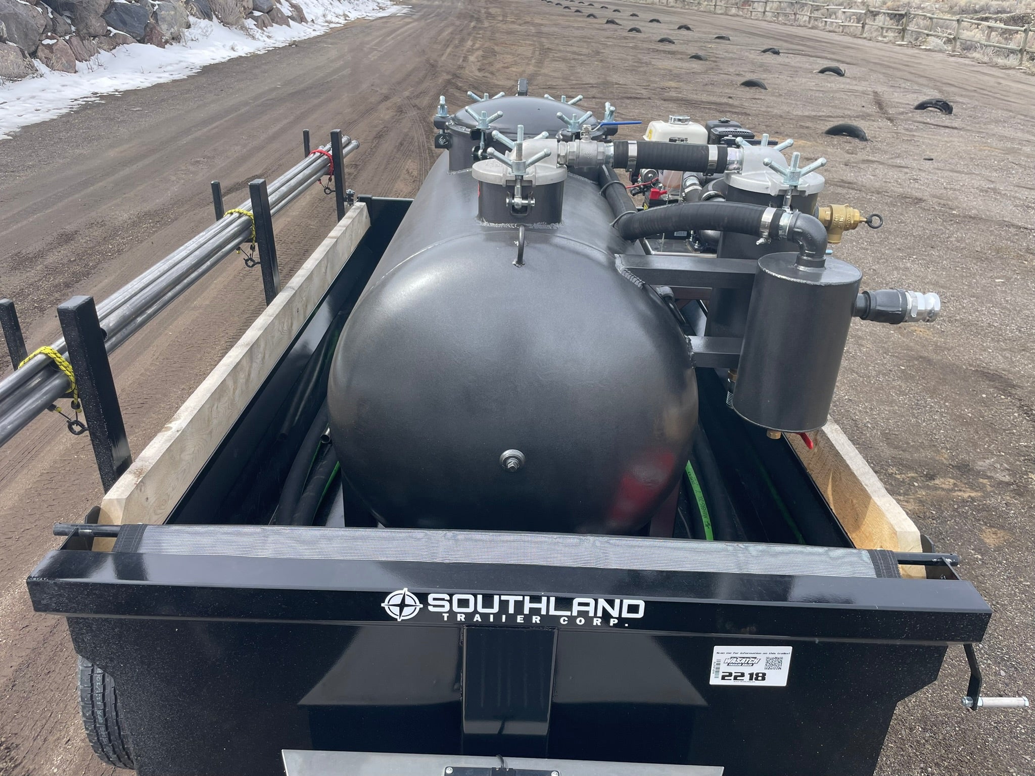 400 Gallon Slide In Vacuum tank on dump trailer